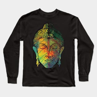 Buddha on pipal leaf Long Sleeve T-Shirt